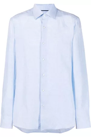 HUGO BOSS Homem Camisas de Manga comprida - Long-sleeve linen shirt