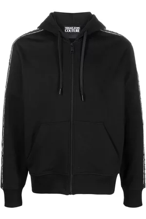 VERSACE Homem Camisolas com capuz - Zip-up logo print hoodie