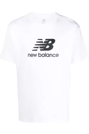 New Balance Homem T-shirts & Manga Curta - Logo-print jersey cotton T-shirt
