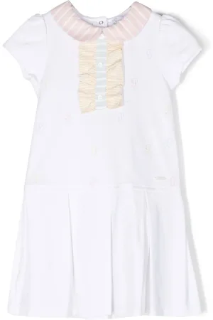 PATACHOU Ruffle-detailing pleated dress