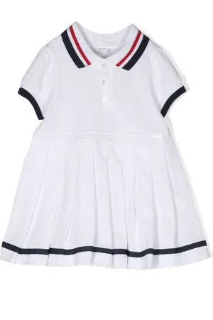 PATACHOU Stripe-detail polo-collar dress
