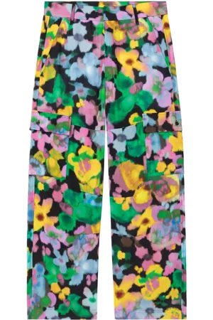 AZ FACTORY Mulher Calças Cargo - X Lutz Huelle Morgan floral-print cargo trousers