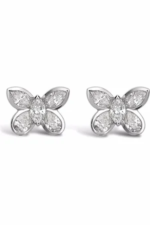Pragnell 18kt white gold Butterfly diamond stud earrings