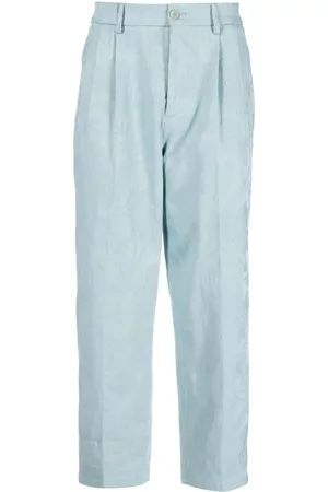 Etro Homem Calças Formal - Floral-patterned tailored trousers