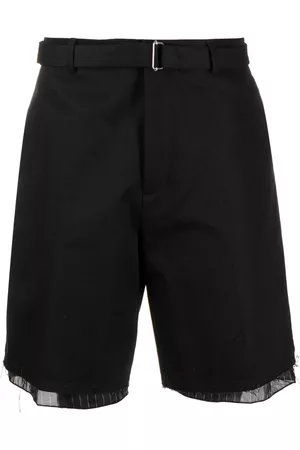 Lanvin Homem Bermudas - Contrast-trim cotton Bermuda shorts