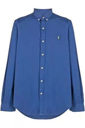 Ralph Lauren Homem Camisas de Manga comprida - Logo-embroidered long-sleeve shirt