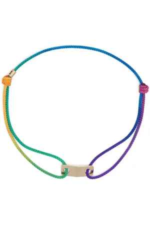 LUIS MORAIS 14kt yellow gold rainbow cord bracelet