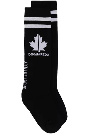 Dsquared2 Menino Meias - Intarsia-knit logo print socks