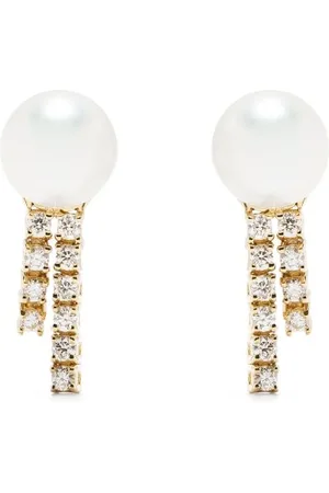 Mizuki 18kt yellow pearl earring
