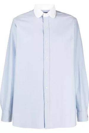 Ralph Lauren Homem Camisas de Manga comprida - Two-tone long-sleeved cotton shirt
