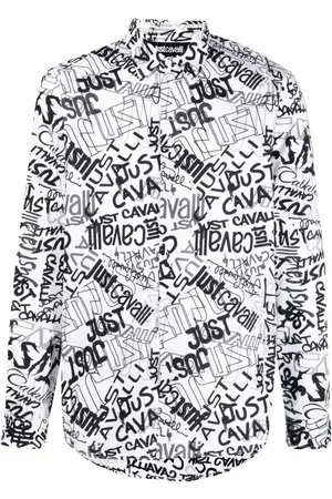 Roberto Cavalli Homem Camisa Formal - Logo-print cotton shirt