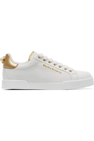 Dolce & Gabbana Portofino logo-tag leather sneakers