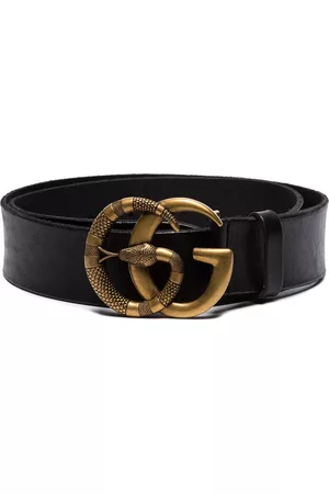 Gucci Homem Cintos - Double G snake buckle belt