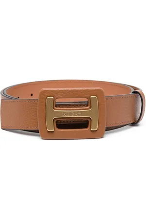 Hogan Logo-plaque leather belt