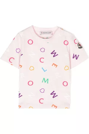Moncler Menina T-shirts & Manga Curta - Logo-print short-sleeve T-shirt