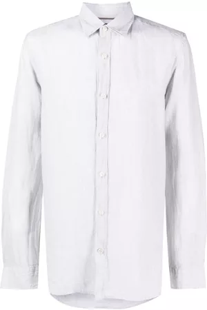 HUGO BOSS Homem Camisas de Linho - Spread-collar linen shirt