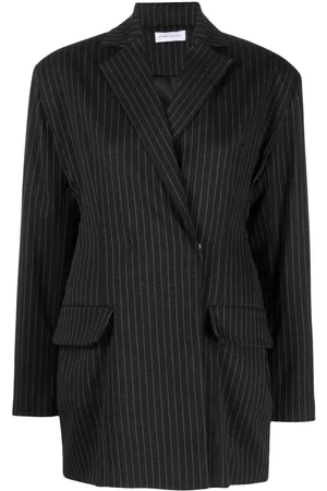 Ioana Ciolacu Mulher Blazer estampado - Pinstripe-print wool blazer
