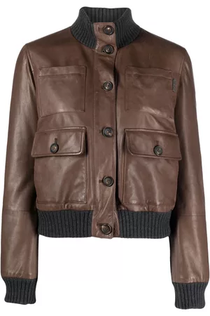 Brunello Cucinelli Mulher Casacos de Pele - Padded leather jacket