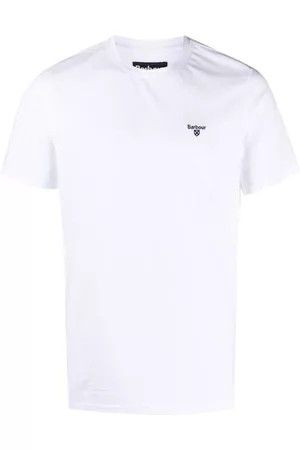 Barbour Homem T-shirts & Manga Curta - Embroidered-logo cotton T-shirt