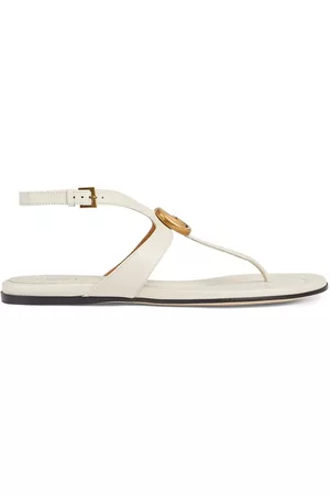 Gucci Mulher Tangas - Double G leather thong sandals