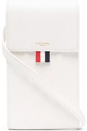 Thom Browne Homem Phones - Logo-stamp crossbody phone holder