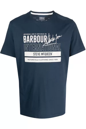 Barbour Homem T-shirts & Manga Curta - Graphic-print short-sleeved cotton T-shirt