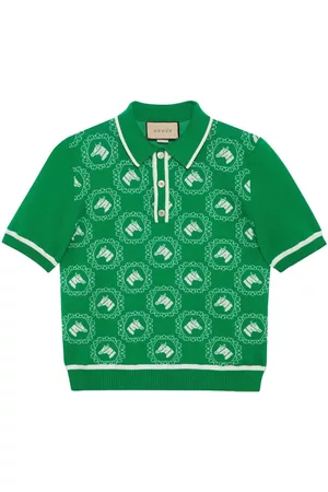 Gucci Homem Camisa Formal - Horse-pattern wool polo-shirt