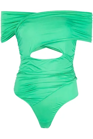 FLEUR DU MAL Wrap-front bodysuit