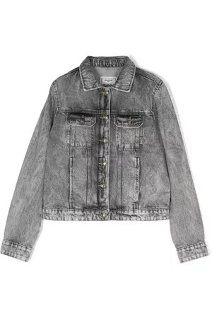 Zadig & Voltaire Menina Jaquetas jeans - Embroidered-motif washed-denim jacket