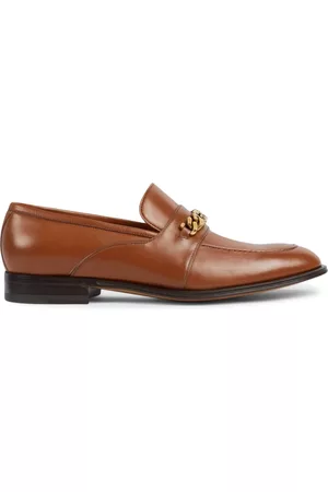 Gucci Homem Oxford & Moccassins - Logo-chain leather loafers
