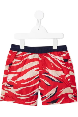 Moncler Tiger stripe-print swim shorts
