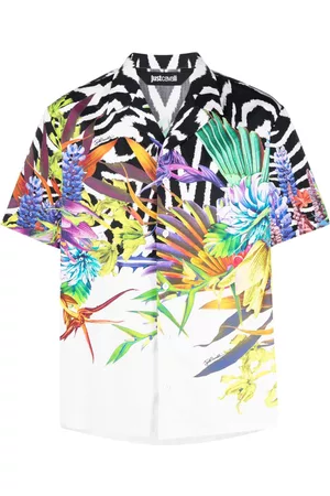 Roberto Cavalli Homem Camisas de Manga comprida - Floral-print long sleeved shirt