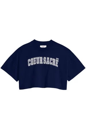 Ami Alexandre Mattiussi logo-print cropped T-shirt