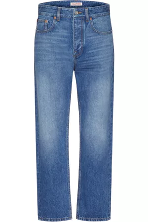 VALENTINO GARAVANI Homem Jeans - Cropped faded jeans