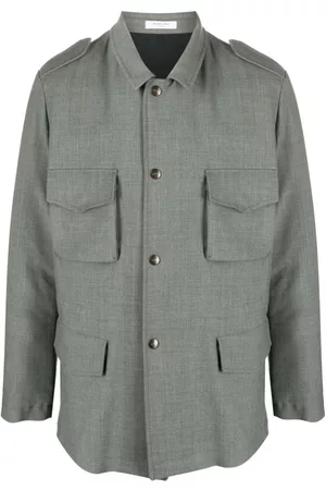 Boglioli Homem Camisas de Algodao - Buttoned-up wool shirt jacket
