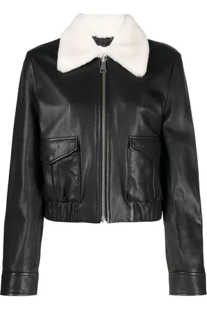 Dorothee Schumacher Shearling-collar leather jacket