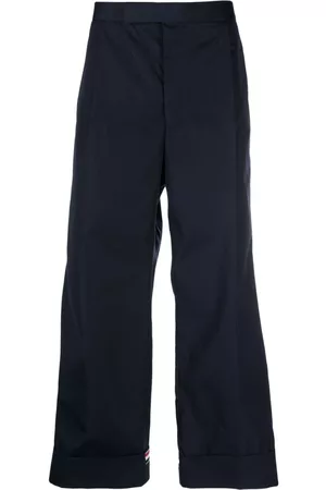 Thom Browne Homem Calças Formal - RWB-stripe tailored trousers