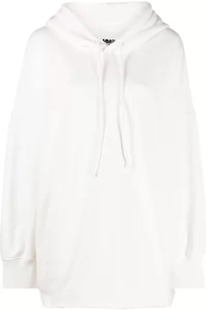 Maison Margiela Mulher Tops de Renda - Logo-print slouchy hoodie