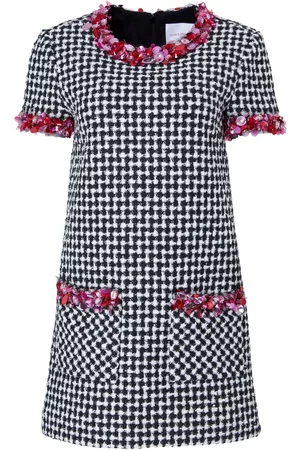 Carolina Herrera Mulher Vestidos Sexy - Sequin-embellished tweed dress