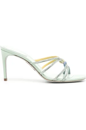 RENE CAOVILLA Crystal-embellished 90mm leather sandals