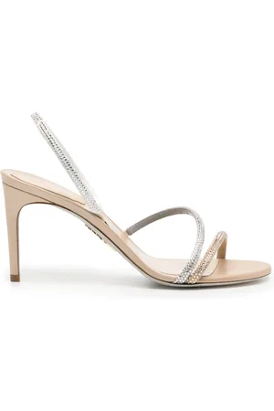 RENE CAOVILLA 80mm crystal-embellished satin sandals