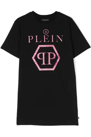 Philipp Plein Menina T-shirts & Manga Curta - Logo-print round-neck T-shirt