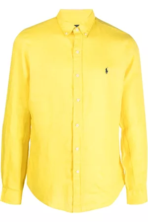 Ralph Lauren Homem Camisas de Linho - Embroidered-logo linen shirt
