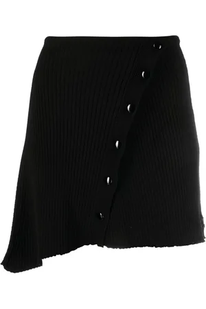 Courrèges Asymmetric ribbed-knit mini skirt