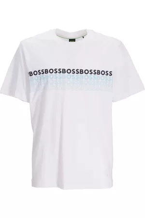 HUGO BOSS Homem T-shirts & Manga Curta - Logo-print cotton T-shirt