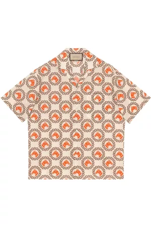 Gucci Homem Camisa Formal - Graphic-print cotton shirt