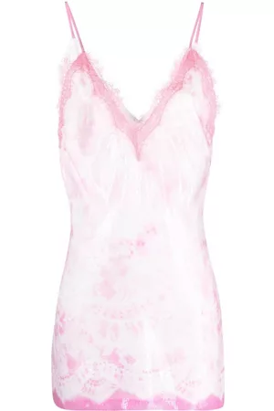 Msgm Mulher Vestidos Estampados - Printed V-neck sequin minidress