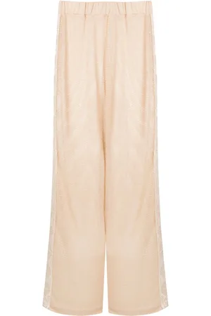 Olympiah Lace-trim wide-leg trousers