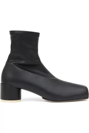 Maison Margiela Mulher Botins - Square-toe leather ankle boots