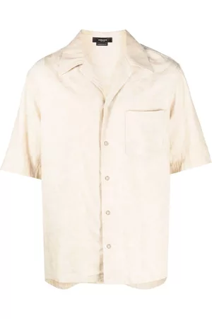 VERSACE Homem Camisa Formal - Barocco Silhouette-jacquard chambray shirt